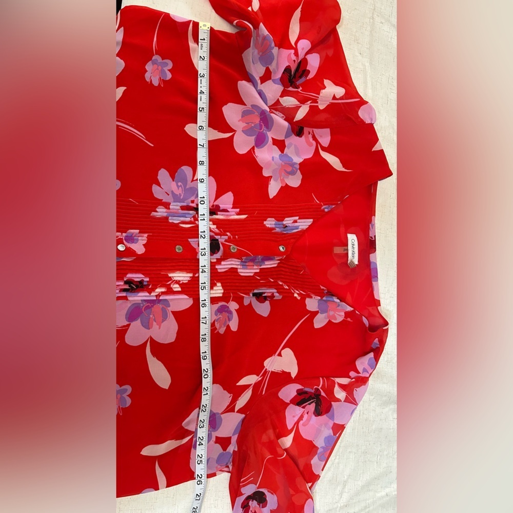 Calvin Klein Red Women's Blouse - Picture 6 of 13